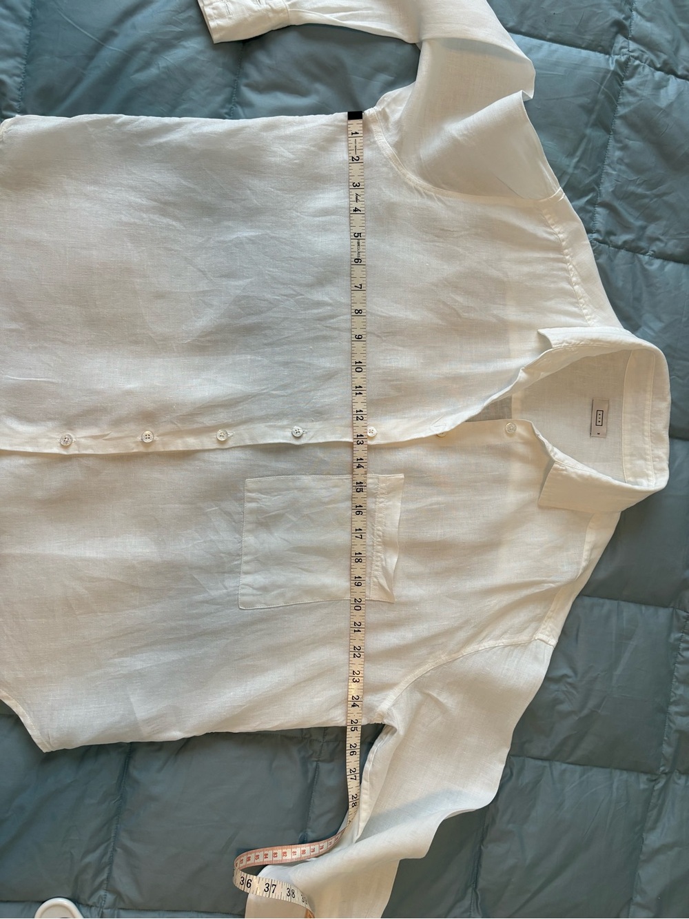 AYR The Deep End Button Down Linen Shirt in White - Picture 2 of 6